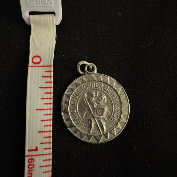 925 Sterling Silver Vintage Saint Christopher Medal - Picture 4 of 6